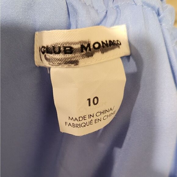 FINAL SALE🌷Club Monaco Hanitah👗 silk one shoulder ruffle dress size 10 - Picture 15 of 16